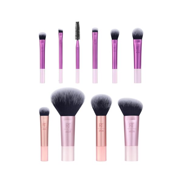 Real Technique Travel Fantasy Mini Brush Kit, Makeup Brushes For Eyeshadow, Highlight, Contour, Powder, & Concealer, Travel-Sized Brushes & Cosmetic Bag, Synthetic Bristles, 11 Piece Set - Image 5