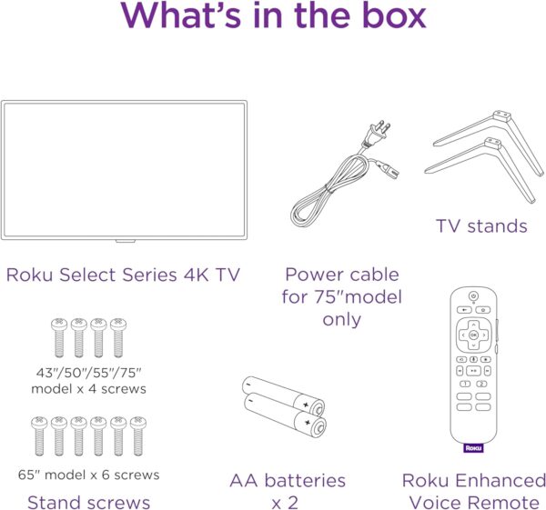 Roku 50" Select Series 4K HDR Smart RokuTV with Enhanced Voice Remote, Brilliant 4K Picture, Automatic Brightness, and Seamless Streaming - Image 11