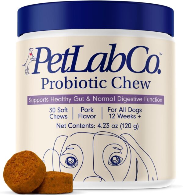 PetLab Co. Probiotics for Dogs, Support Gut Health, Diarrhea, Digestive Health & Seasonal Allergies - Pork Flavor - 30 Soft Chews - Packaging May Vary - Image 2