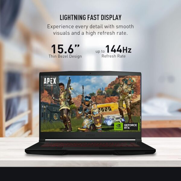 MSI Thin GF63 15.6" 144Hz Gaming Laptop: 12th Gen Intel Core i7, NVIDIA GeForce RTX 4050, 16GB DDR4, 512GB NVMe SSD, Type-C, Cooler Boost 5, Win11 Home: Black 12VE-066US - Image 8