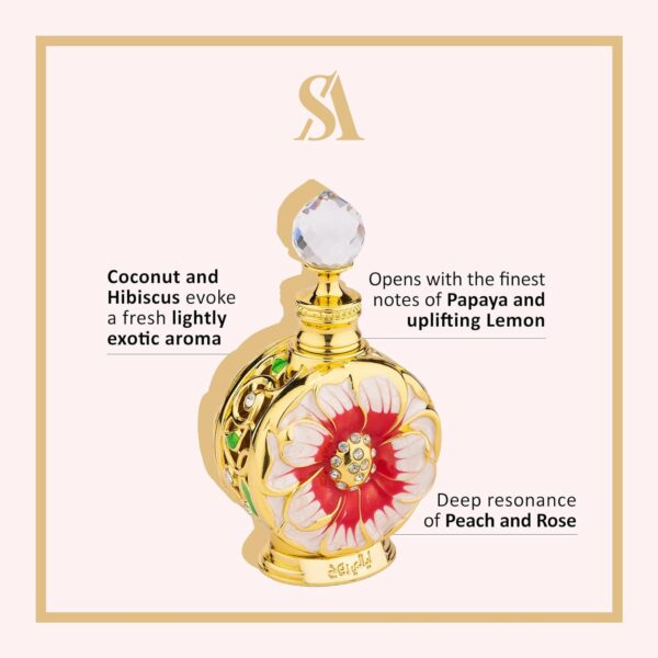 Swiss Arabian Layali Rouge For Women - Floral, Fruity Gourmand Concentrated Perfume Oil - Luxury Fragrance From Dubai - Long Lasting Artisan Perfume With Notes Of Papaya, Peach, And Coconut - 0.5 Oz - Image 3