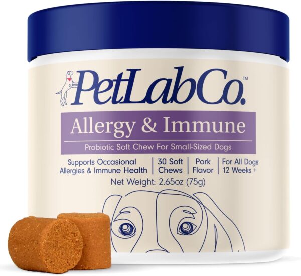 PetLab Co. Allergy & Immune Daily Probiotics for Dogs. Supports Yeast Production, Seasonal Allergies, Intermittent Itchiness, Gut & Digestive Health - 30 Chews - Available in Small, Medium, & Large - Image 2