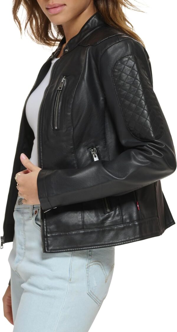 Levi's Women's Faux Leather Motocross Racer Jacket (Standard and Plus) - Image 3