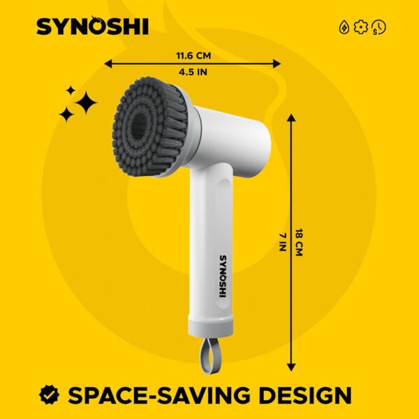 SYNOSHI Electric Spin Scrubber, Power Cleaning Brush with 3 Heads, Cordless Waterproof Shower Scrubber with Dual Speed, Perfect for Cleaning Bathroom, Tile, Cars, Floor. Electric Scrub Brush for tub - Image 8