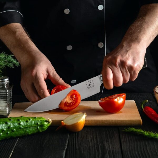 imarku Japanese Chef Knife - Sharp Kitchen Knife 8 Inch Chef's Knives HC Steel Paring Knife, Unique Gifts for Men and Women, Gifts for Mom or Dad, Kitchen Gadgets with Premium Gift Box - Image 7