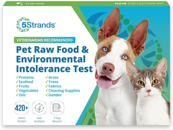 5Strands Pet Raw Food Intolerance & Environmental Sensitivity Test, at Home Test for Dogs & Cats, Hair Sample Collection Kit, All Ages and Breeds, Results in 5 Days - Image 2