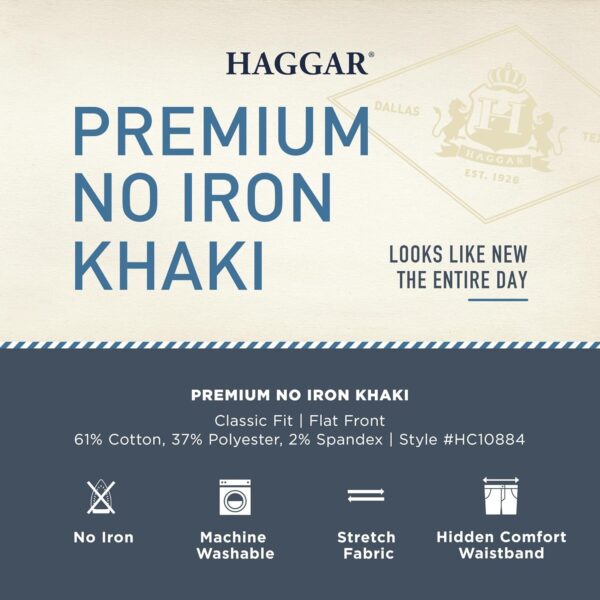 HAGGAR Premium No Iron Khaki - Image 7