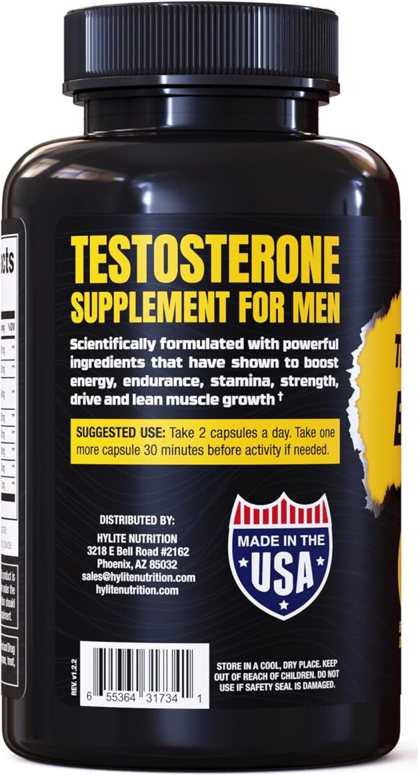 Testosterone Booster - Testosterone Supplement for Men - Male Enhancing Pills for Muscle Growth, Libido, Stamina, Strength - Tongkat Ali Muscle Builder Workout Supplement - Total T Test Boost - 2 PACK - Image 10