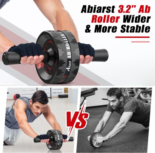 Ab Roller Wheel, Abs Workout Equipment for Abdominal & Core Strength Training, Home Gym Exercise Wheels for Men Women, with Knee Pad Accessories - Image 3