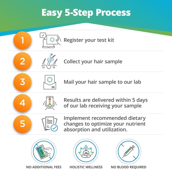 5Strands Nutrition Deficiency Test, 83 Vitamins, Minerals, Amino Acid Imbalances Tested, at Home Health Test, Accurate Hair Analysis, Results in 5 Days, Diet & Lifestyle Wellness - Image 6