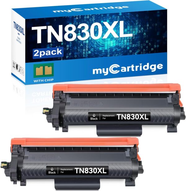 myCartridge Compatible Replacement for Brother TN830XL TN830 TN-830XL Toner for Brother Printer for HL-L2400D HL-L2405W HL-L2480DW HL-L2460DW MFC-L2820DW MFC-L2820DWXL DCP-L2640DW,TN830XL 2PK - Image 2