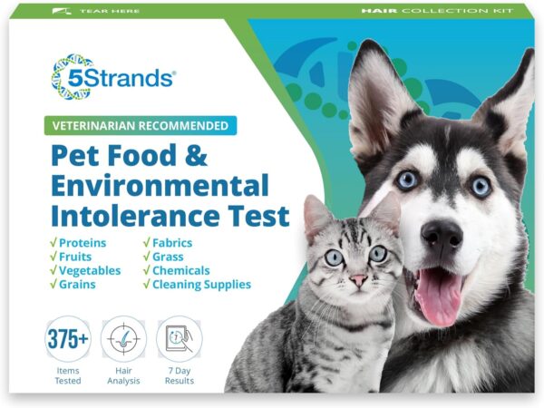 5Strands Pet Food and Environmental Intolerance Test, at Home Sensitivity Test for Dogs & Cats, Hair Sample Collection Kit, 395 Items Tested, Results in 5 Days, Works for All Ages and Breeds - Image 2