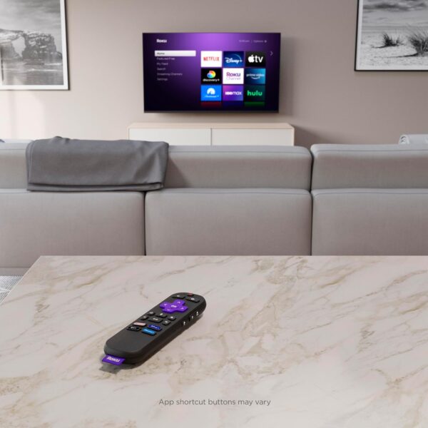 Roku Voice Remote | TV Remote Control with Voice Control, TV Controls, Simple Setup, & Pre-Set App Shortcuts - Replacement Remote Compatible with Roku TV, Roku Players, & Roku Audio - Image 7