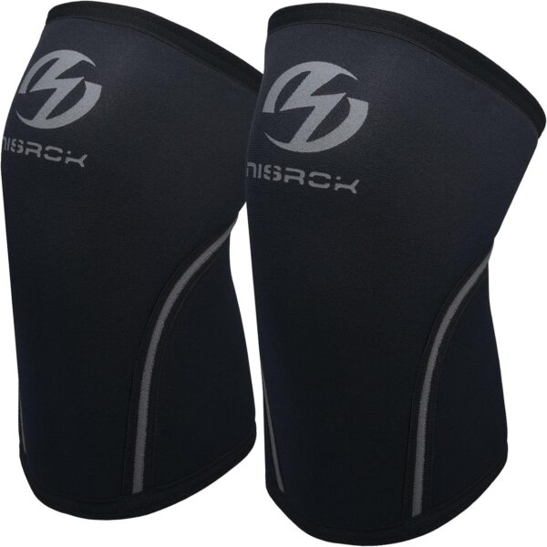 Knee Sleeves (1 Pair), 7mm Neoprene Compression Knee Braces, Great Support for Cross Training, Weightlifting, Powerlifting, Squats, Basketball and More - Image 2