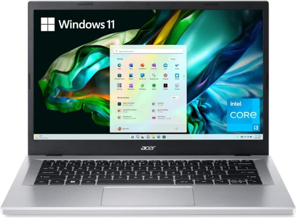 Acer Aspire 3 A314-36P-35UU Slim Laptop | 14.0" Full HD IPS Display | Intel Core i3-N305 Processor | Intel UHD Graphics | 8GB LPDDR5 | 128GB NVMe SSD | Wi-Fi 6 | Windows 11 Home in S Mode,Silver - Image 2