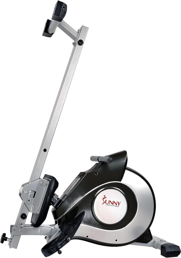 Sunny Health & Fitness Magnetic Rowing Machine - Silver - SF-RW520084S - Image 8