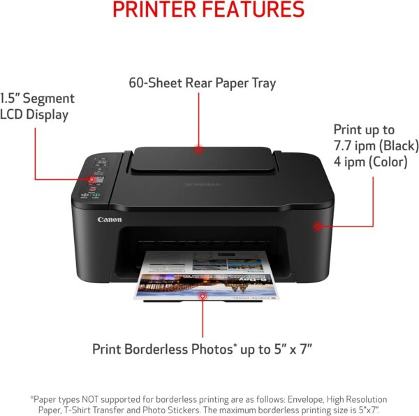 Canon PIXMA TS3520 Compact Wireless All-in-One Printer, Black - Image 4