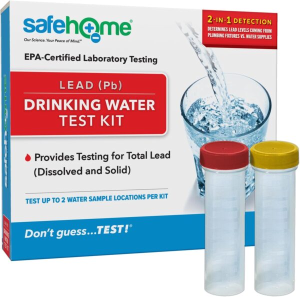 Safe Home® Lead in Drinking Water Test Kit – Two Samples Tested at Our EPA Certified Lab – Named #1 Lead Test Kit by Popular Mechanics – Detection Level of 1ppb - Image 2