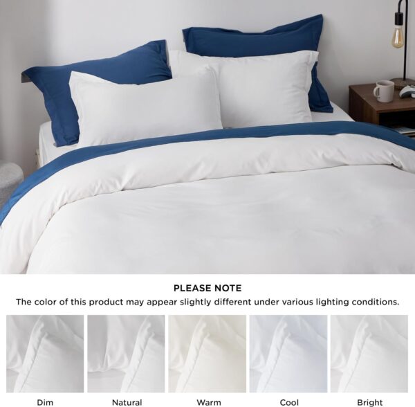 Bedsure White Duvet Cover Queen Size - Soft Double Brushed Duvet Cover for Kids with Zipper Closure, 3 Pieces, Includes 1 Duvet Cover (90"x90") & 2 Pillow Shams, NO Comforter - Image 7