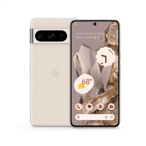 Google Pixel 8 Pro - Unlocked Android Smartphone with Telephoto Lens and Super Actua Display - 24-Hour Battery - Porcelain - 256 GB - Image 2