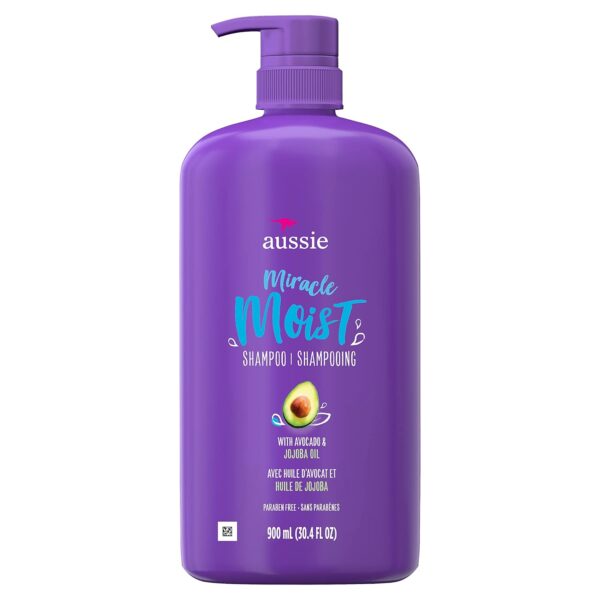 Aussie Paraben-Free Miracle Moist Shampoo with Avocado & Jojoba for Dry Hair, 30.4 Fluid Ounce, (Pack of 4) - Image 2