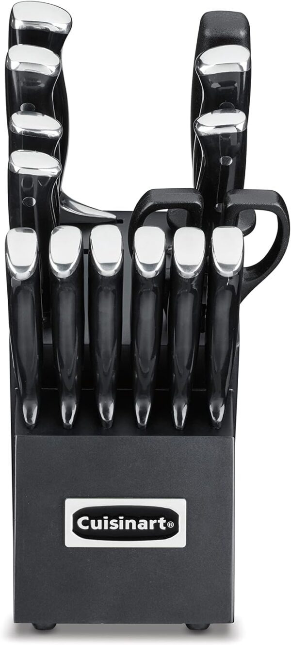 Cuisinart 15-Piece Knife Set with Block, High Carbon Stainless Steel, Forged Triple Rivet, Black/Black C77BTR-15PBK - Image 3