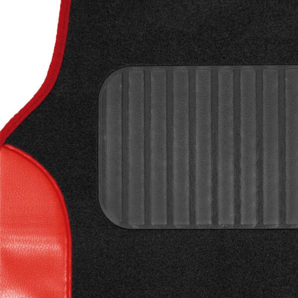 BDK PolyPro Red Car Seat Covers Full Set with 4-Piece Car Floor Mats - Two-Tone Seat Covers for Cars with Carpet, Interior Covers for Auto Truck Van SUV - Image 6