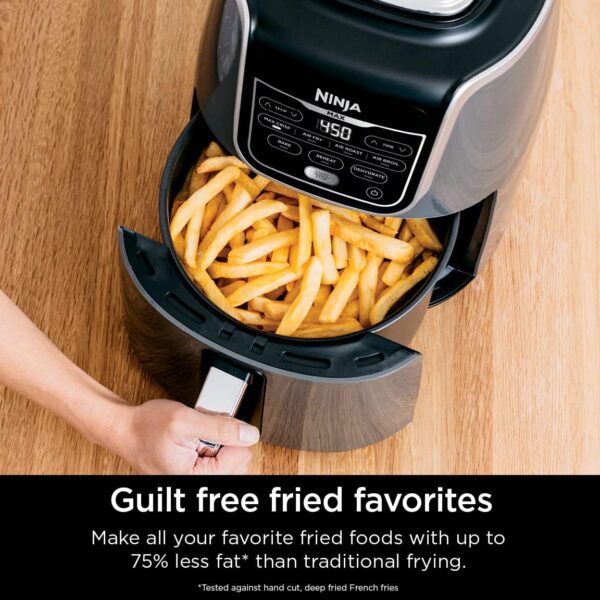 Ninja AF161 Max XL Air Fryer that Cooks, Crisps, Roasts, Bakes, Reheats and Dehydrates, with 5.5 Quart Capacity, and a High Gloss Finish, Grey - Image 5