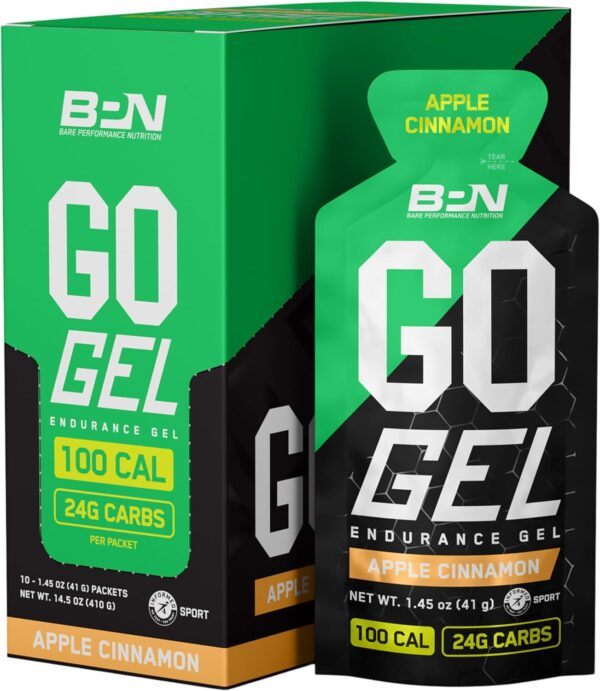 BARE PERFORMANCE NUTRITION BPN Go Gel, Endurance Gel Packets, Box of 10 (Apple Cinnamon) - Image 2