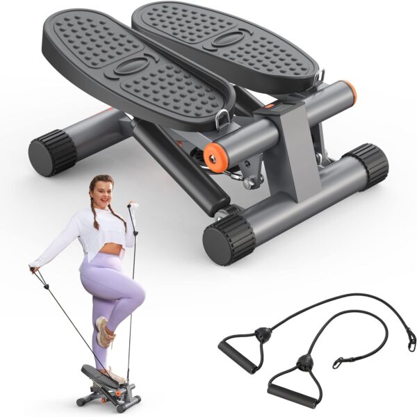 Niceday Steppers for Exercise, Stair Stepper with Resistance Bands, Mini Stepper with 300LBS Loading Capacity, Hydraulic Fitness Stepper with LCD Monitor - Image 2