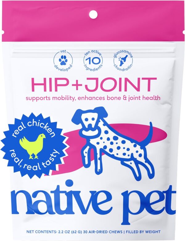 Native Pet Hip and Joint Supplement for Dogs - Includes Chondroitin and Glucosamine for Dogs Joint Supplement - 30 Dog Hip and Joint Chews - Natural Dog Joint Supplement for All Breeds Including Large - Image 2