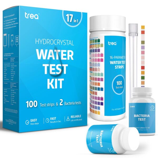 TREA 17 in 1 Drinking Water Test Kit - Comprehensive Water Quality Analysis Includes pH, Hardness, Chlorine, Fluoride, Lead, Iron, Copper, Coliform Bacteria and More for Home Tap and Well Water - Image 2