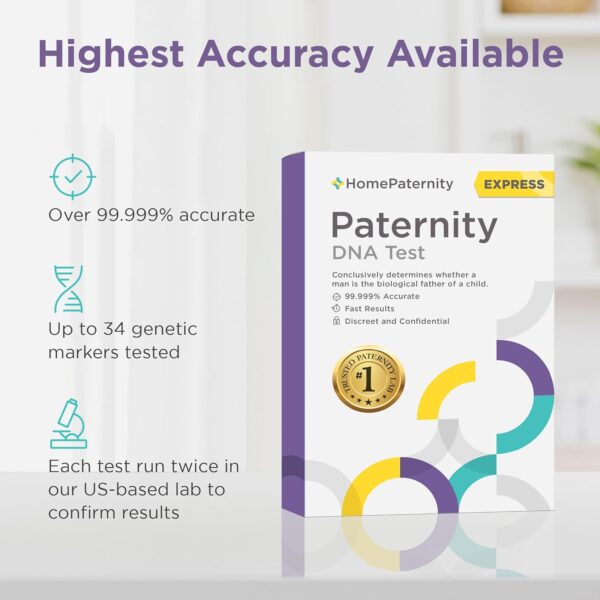 Express DNA Paternity Testing for Child and Father, Next-Day Results, Over 99.999% Confidence, All Fees Included, Includes Overnight Return Shipping to Lab - Image 6