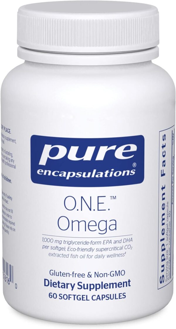 Pure Encapsulations O.N.E. Omega - Fish Oil Supplement for Heart Health, Joints, Skin, Eyes, and Cognition* - Fish Oil Concentrate with EPA and DHA - 60 Softgel Capsules - Image 2