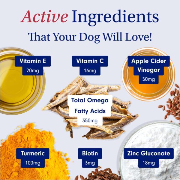 PetLab Co. Skin & Coat Chew - Optimize Scalp and Fur Condition with a Tasty Dog Chew, Packed with Beneficial Fatty Acids, Vitamins and Apple Cider Vinegar to Deliver Comfort and Support a Healthy Coat - Image 6