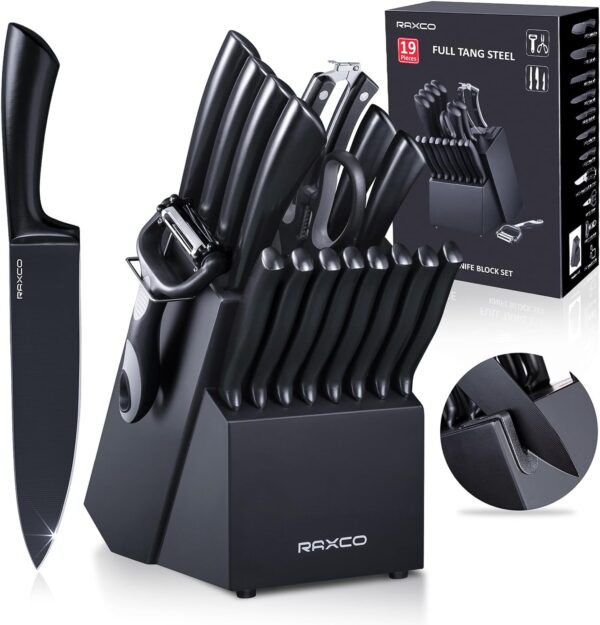 RAXCO Knife Set,Knives Set for Kitchen-8 set of knives,8 steak knife set,3 Kitchen accessories,cuchillos para cocina(19-1) - Image 2