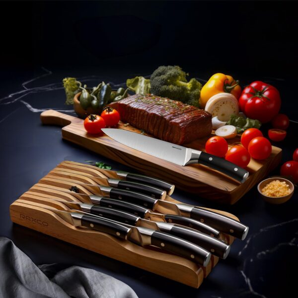 RAXCO Knife Set in-drawer,13Pieces drawer Kitchen Knives Set,drawer-friendly Knife Set - Image 7