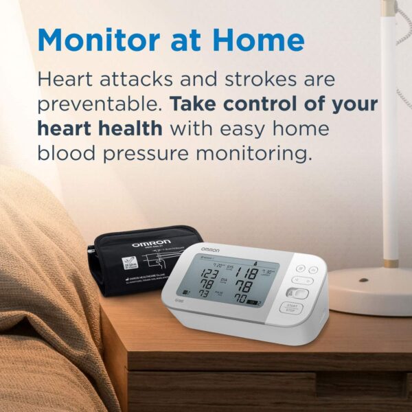 OMRON Gold Blood Pressure Monitor, Premium Upper Arm Cuff, Digital Bluetooth Blood Pressure Machine, Stores Up to 120 Readings for Two Users (60 Readings Each) - Image 7