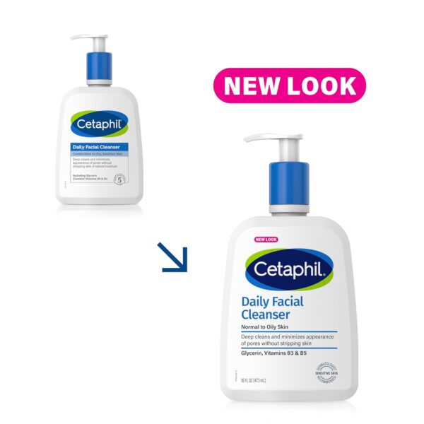 Cetaphil Face Wash, Daily Facial Cleanser for Sensitive, Combination to Oily Skin, Mother's Day Gifts, NEW 20 oz, Gentle Foaming, Soap Free, Hypoallergenic - Image 3