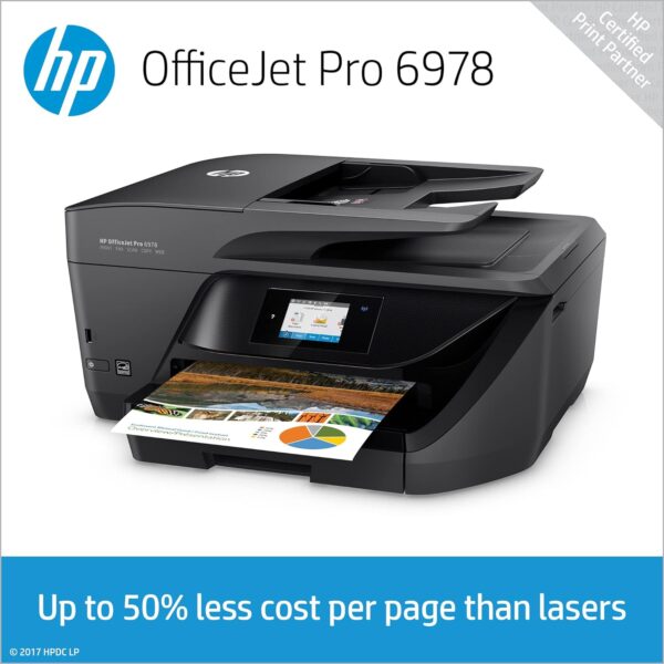 HP OfficeJet Pro 6978 All-in-One Wireless Color Printer, HP Instant Ink, Works with Alexa (T0F29A) - Image 9