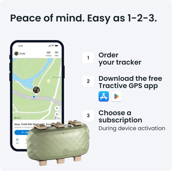 Tractive XL GPS Tracker & Health Monitoring for Dogs (50 lbs+) - Market Leading Pet GPS Location Tracker | Wellness & Escape Alerts | Waterproof | Works with Any Collar (Green) - Image 9