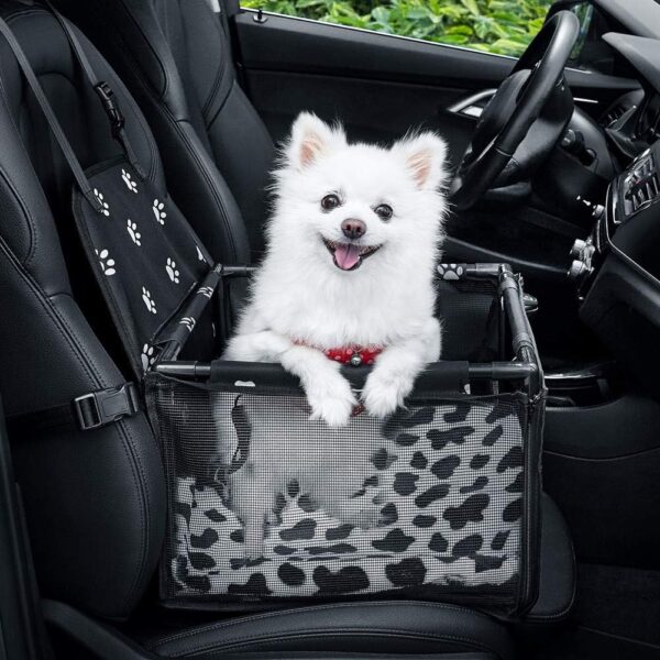 GENORTH Small Dog Car Seats for Small Dogs,Upgrade Folding Puppy/Pet Car Seat with PVC Frame Construction, Dog Booster Seats for Small Pets - Image 2