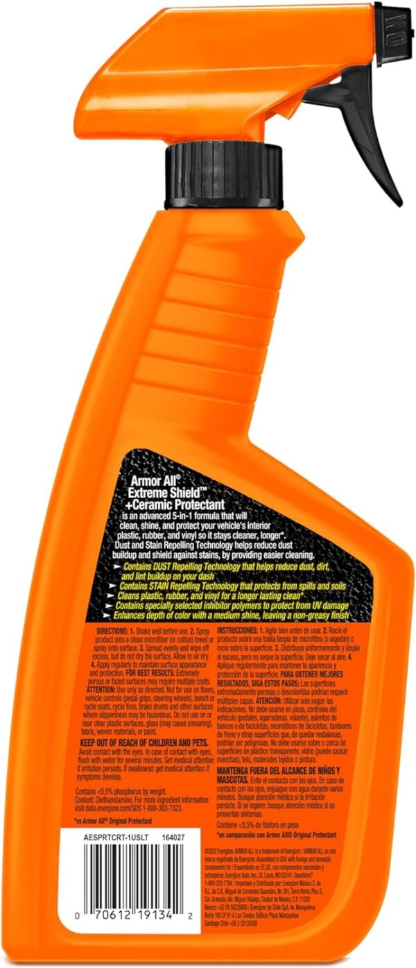 Armor All Extreme Shield Protectant Spray , Interior Car Cleaner with UV Protection Against Cracking and Fading, 16 Fl Oz - Image 3