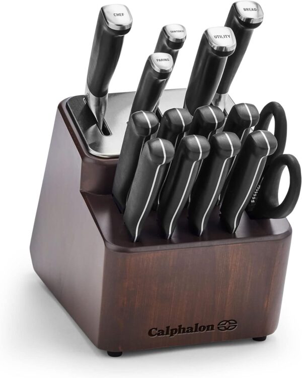 Calphalon Premier SharpIN Knife Set with Sharpening Knife Block, 15-Piece Carbon Steel Kitchen Knife Set - Image 2