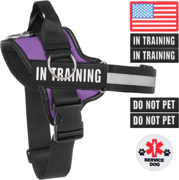 Essential Dog Harness, No Pull Pet Harness with 3 Side Rings for Leash Placement, No Choke, Reflective, Adjustable Pet Vest, Easy On-Off & Improved Control Handle, Training, Walking, Running - Image 10