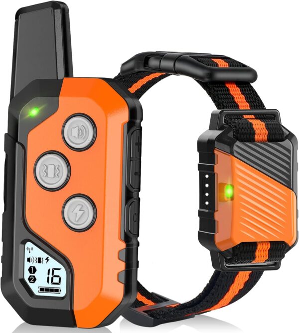 Dog Shock Collar, IP67 Waterproof Dog Training Collar with Remote, 3 Training Modes, Shock, Vibration and Beep, Rechargeable Electric Shock Collar for Large Medium Small Dog - Image 2