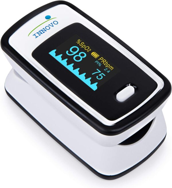 Innovo Fingertip Pulse Oximeter with Plethysmograph & Perfusion Index, Deluxe Ivory White (Made Exclusively for Amazon.com) - Image 2