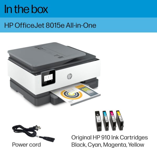 HP OfficeJet 8015e Wireless Color All-in-One Printer with 3 months of ink included - Image 6