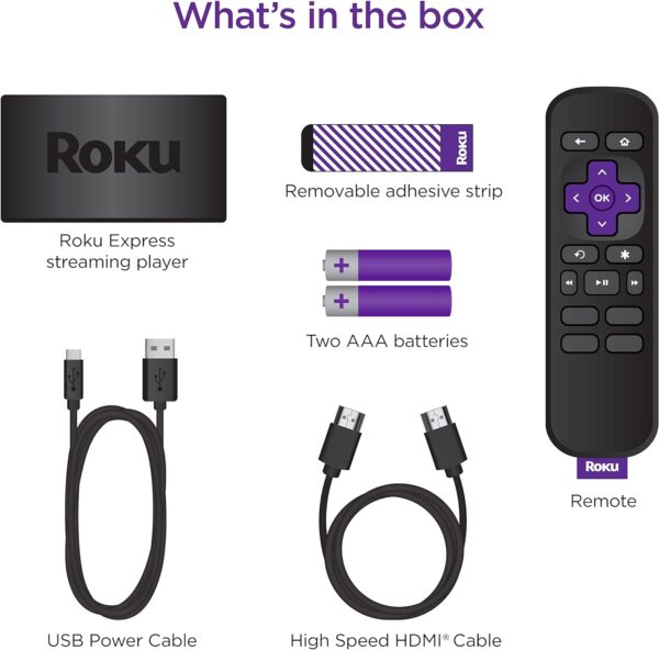 Roku Express | HD Roku Streaming Device with Standard Remote (no TV controls), Free & Live TV - Image 6