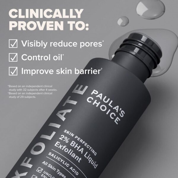 Paula's Choice Skin Perfecting 2% BHA Liquid Salicylic Acid Exfoliant Duo, Gentle Exfoliator for Blackheads, Large Pores, Wrinkles & Fine Lines, Includes 1 Full Size Bottle & 1 Travel Size Bottle - Image 5